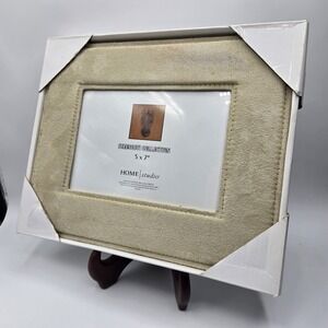 Serengeti Collection 10.5"x8.5" Light Brown Tan Suede Photo Frame for 5x7 photo